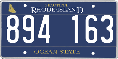 RI license plate 894163