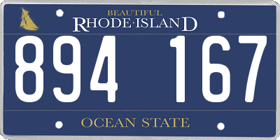 RI license plate 894167