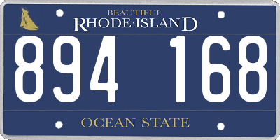 RI license plate 894168