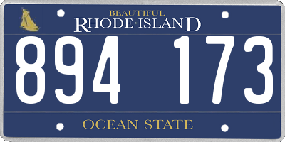 RI license plate 894173