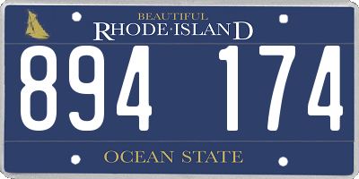 RI license plate 894174