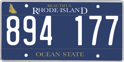 RI license plate 894177