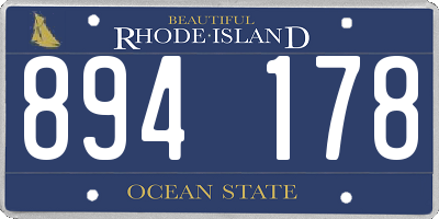RI license plate 894178