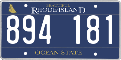 RI license plate 894181