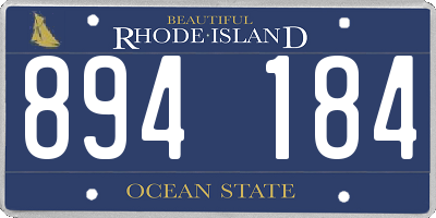 RI license plate 894184