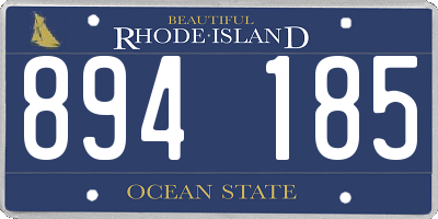 RI license plate 894185