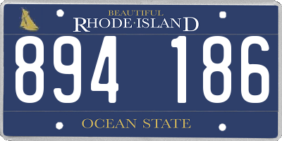 RI license plate 894186