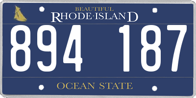 RI license plate 894187