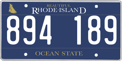 RI license plate 894189