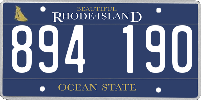 RI license plate 894190