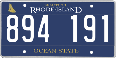RI license plate 894191