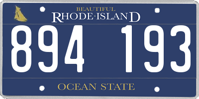 RI license plate 894193