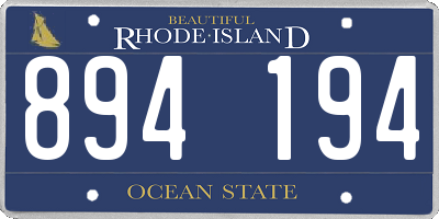 RI license plate 894194