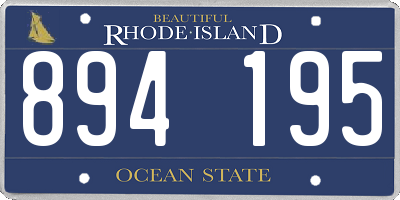 RI license plate 894195