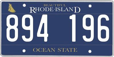 RI license plate 894196