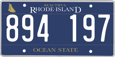 RI license plate 894197