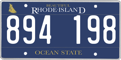 RI license plate 894198