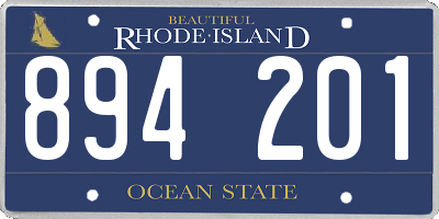 RI license plate 894201