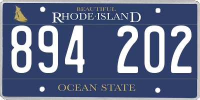 RI license plate 894202