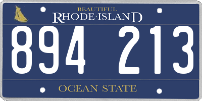 RI license plate 894213