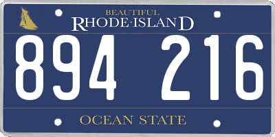 RI license plate 894216