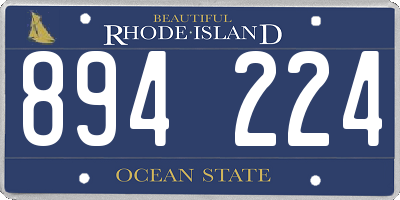 RI license plate 894224