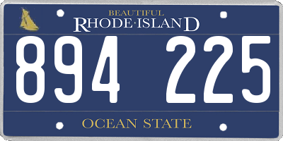 RI license plate 894225