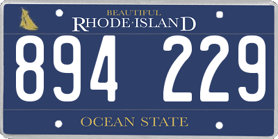 RI license plate 894229