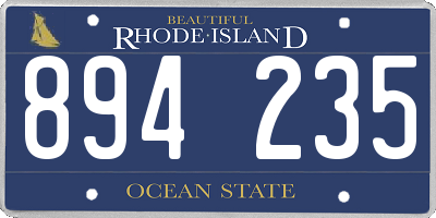 RI license plate 894235