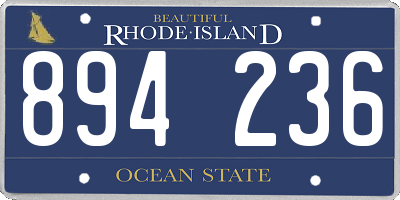 RI license plate 894236