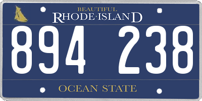 RI license plate 894238