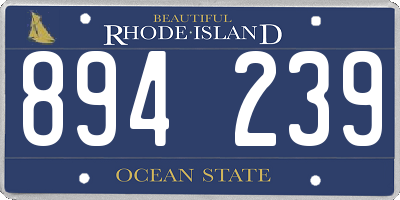 RI license plate 894239