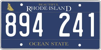 RI license plate 894241