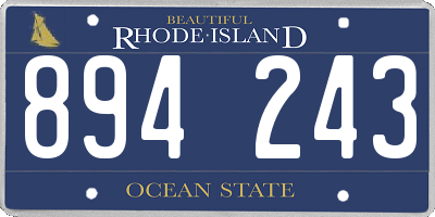 RI license plate 894243