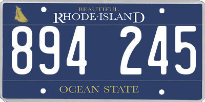 RI license plate 894245