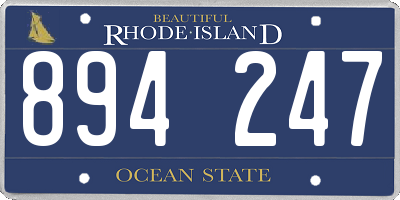RI license plate 894247