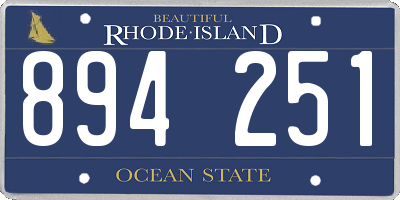 RI license plate 894251