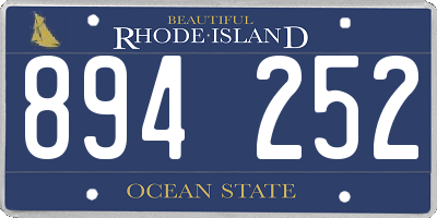 RI license plate 894252