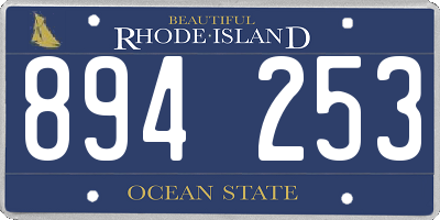 RI license plate 894253