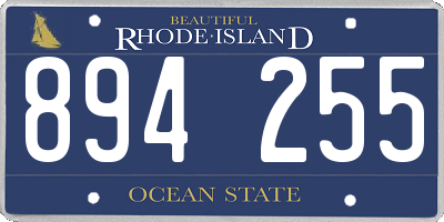 RI license plate 894255