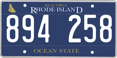 RI license plate 894258