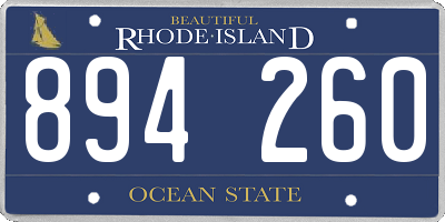 RI license plate 894260