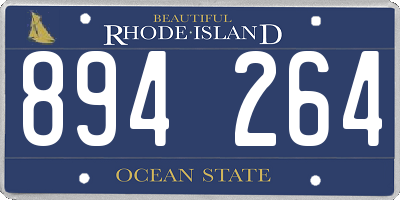 RI license plate 894264