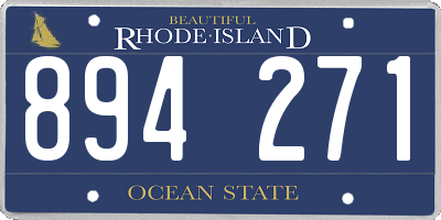 RI license plate 894271