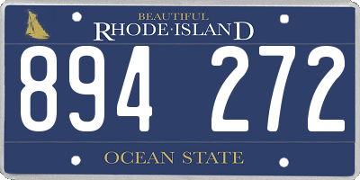 RI license plate 894272