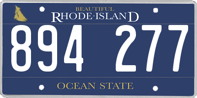 RI license plate 894277