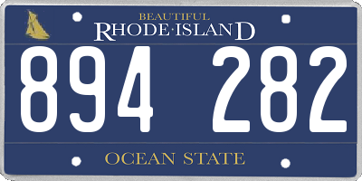 RI license plate 894282