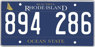 RI license plate 894286