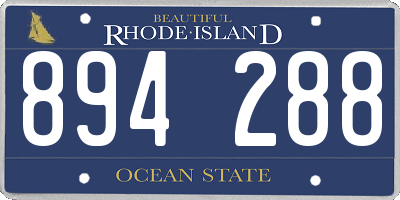 RI license plate 894288