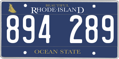 RI license plate 894289